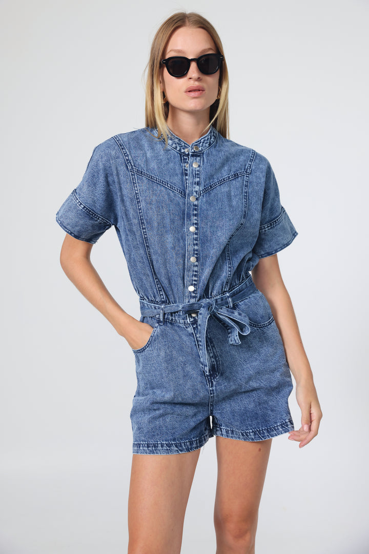 Star 805 Blue Denim Jumpsuit