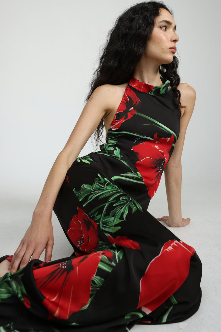 Black Floral Maxi Dress