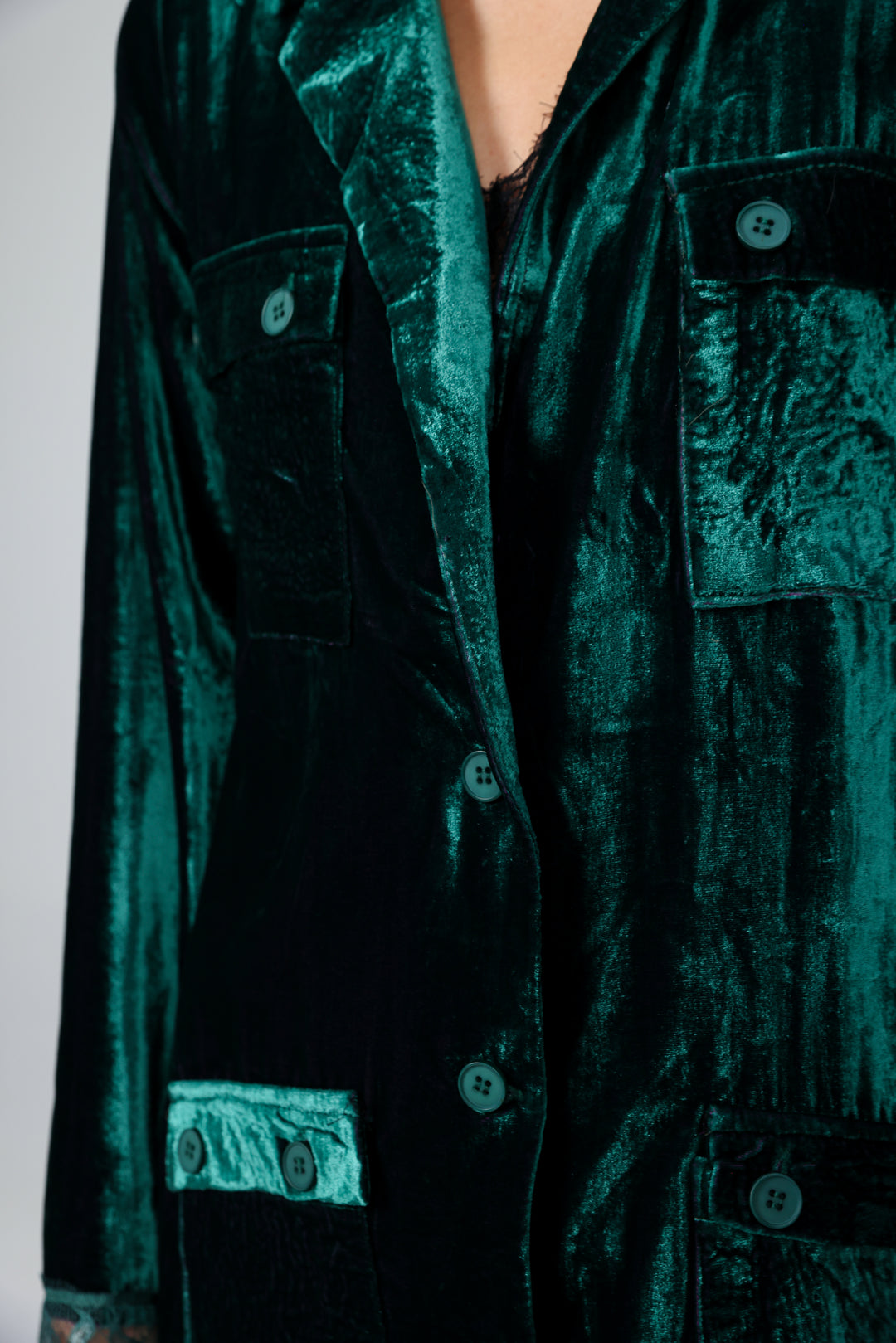 DNA Green Velvet Blazer