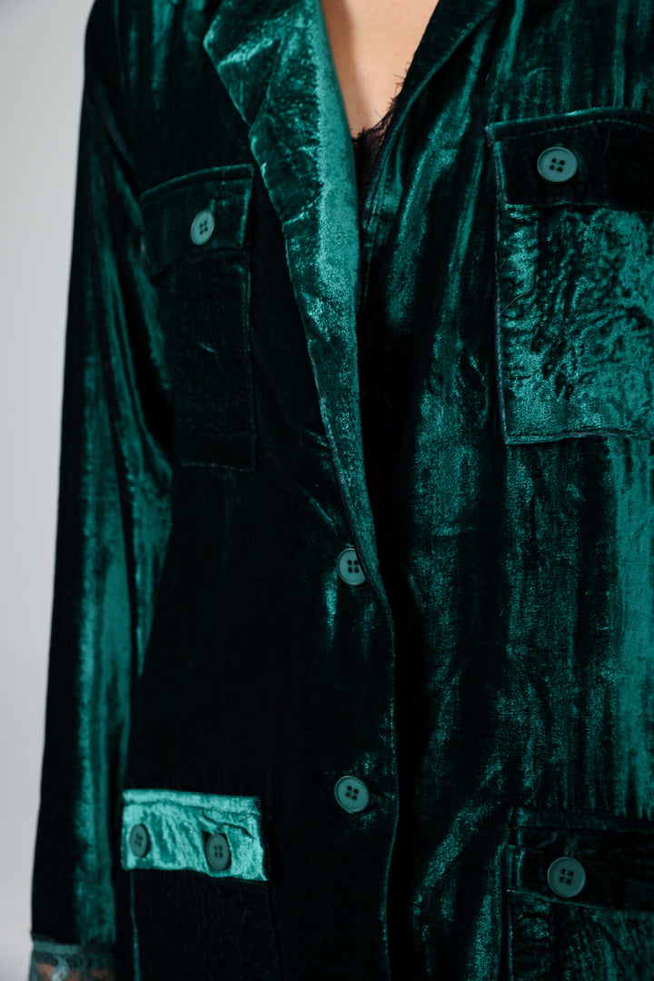 DNA Green Velvet Blazer