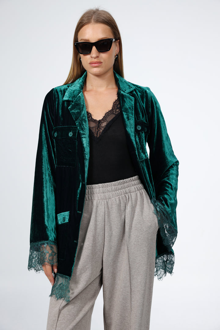 DNA Green Velvet Blazer