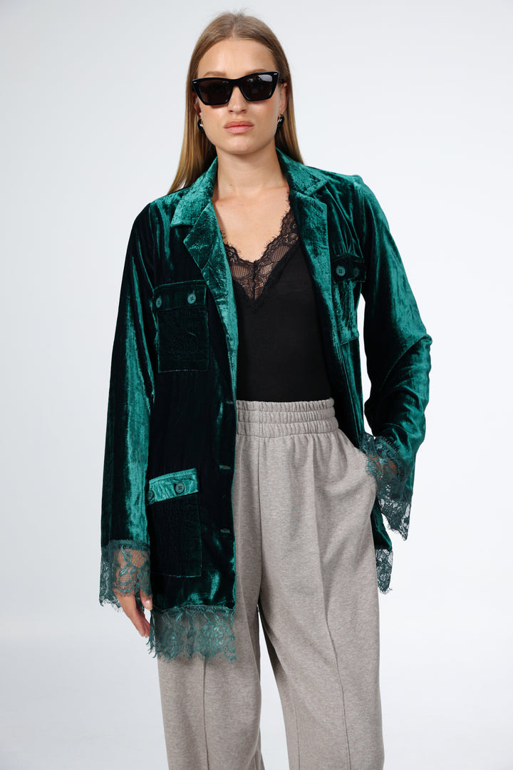 DNA Green Velvet Blazer