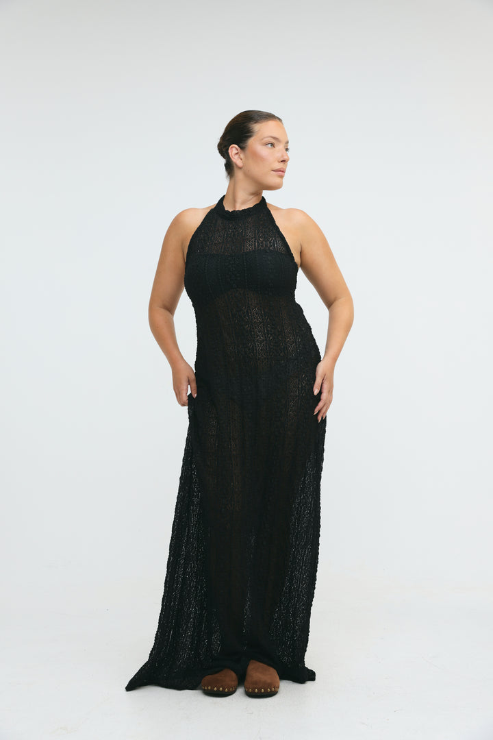 Ibiza Leopard Halter Dress