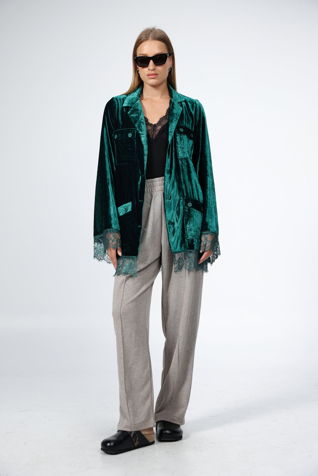 DNA Green Velvet Blazer