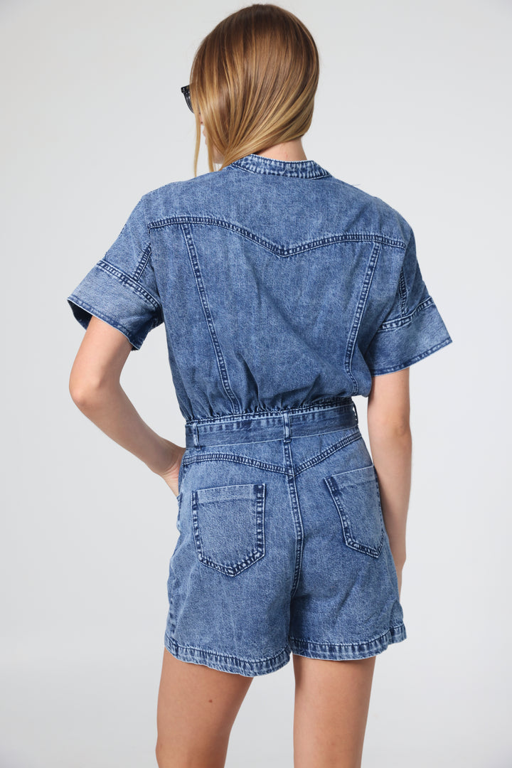 Star 805 Blue Denim Jumpsuit
