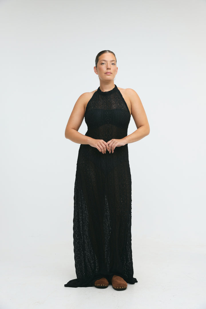 Ibiza Leopard Halter Dress
