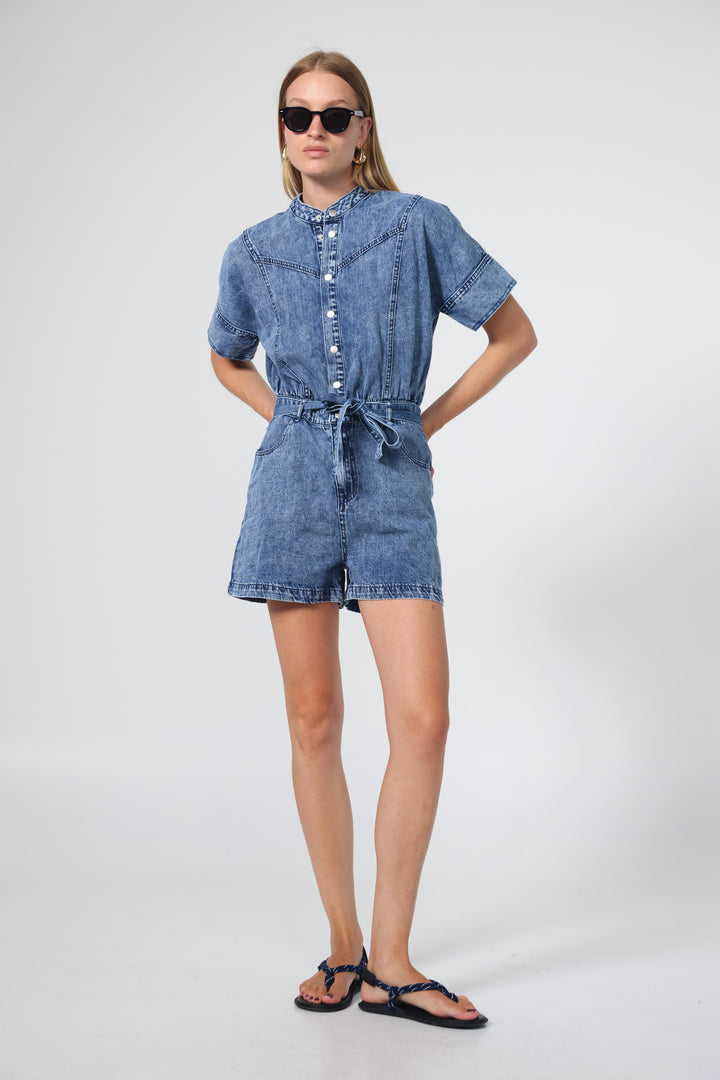 Star 805 Blue Denim Jumpsuit