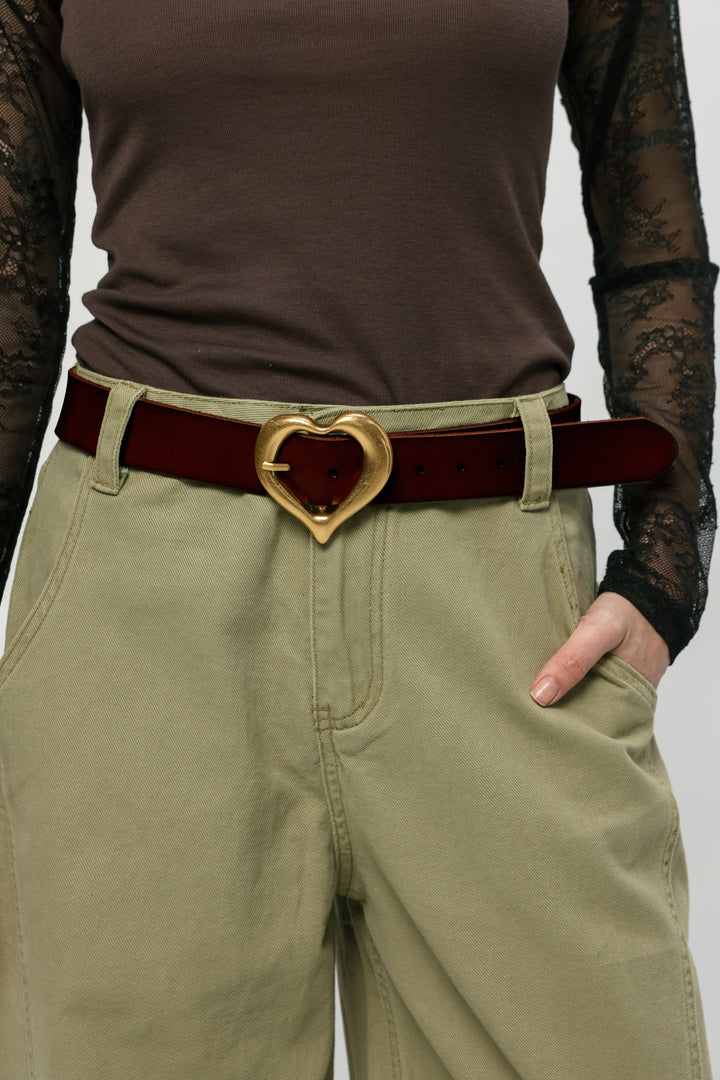 Heart Maroon Belt