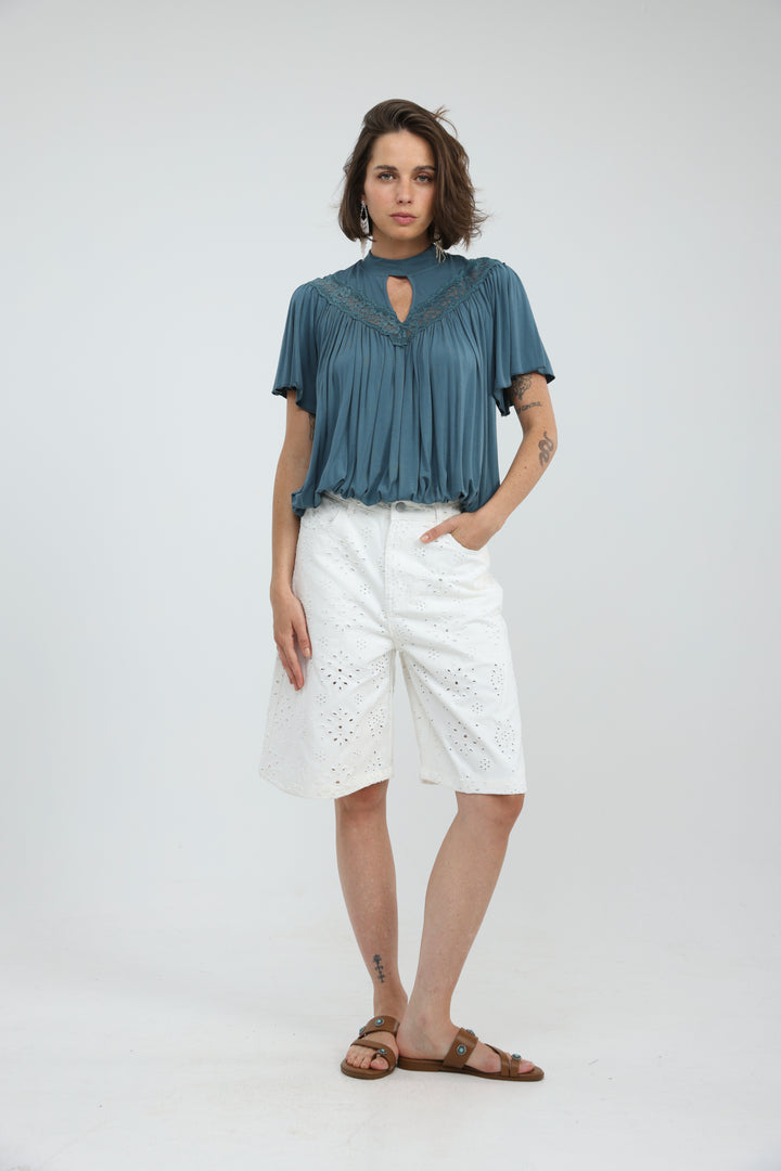 Star 641 White Bermuda Denim