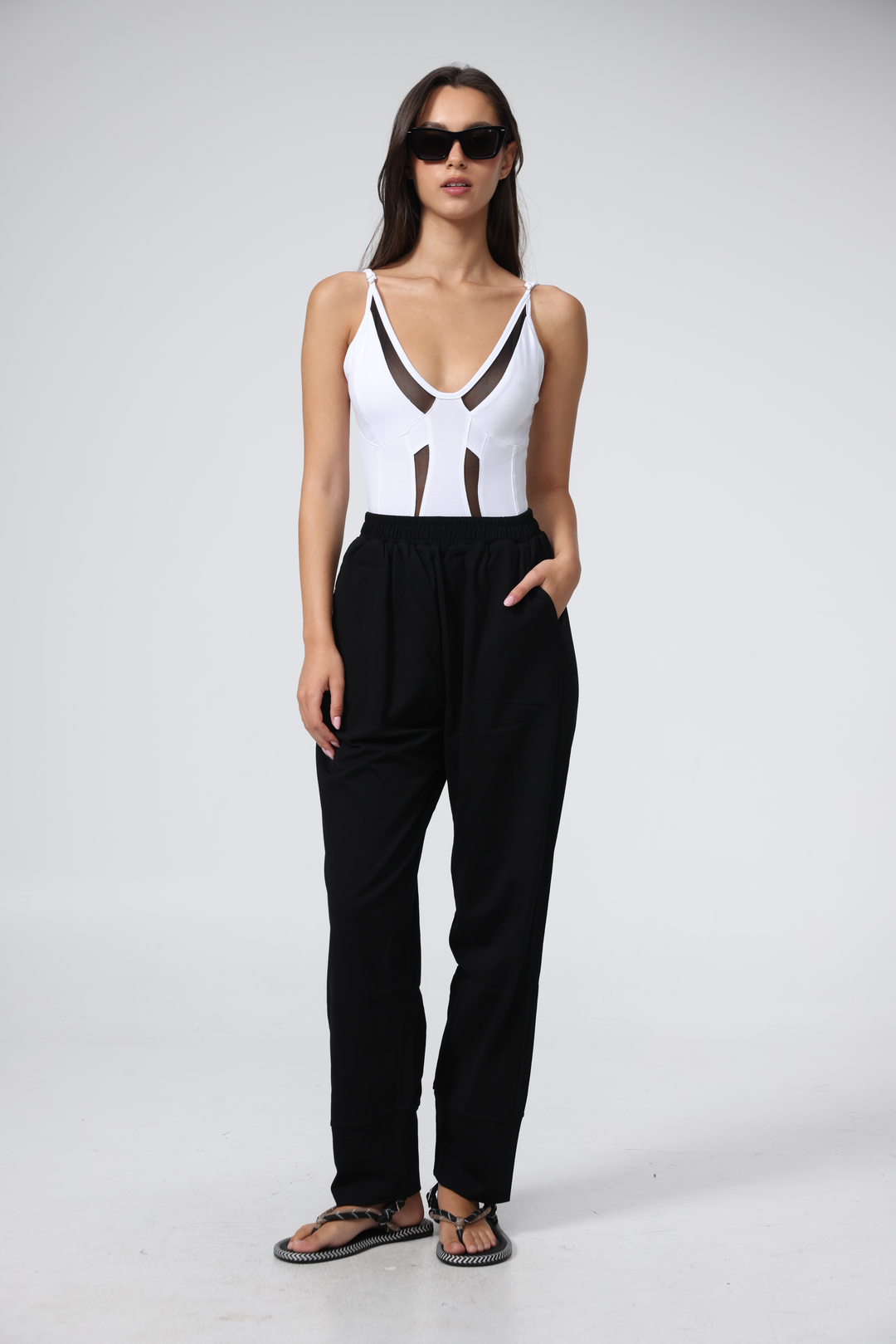 Combo White Mesh Bodysuit