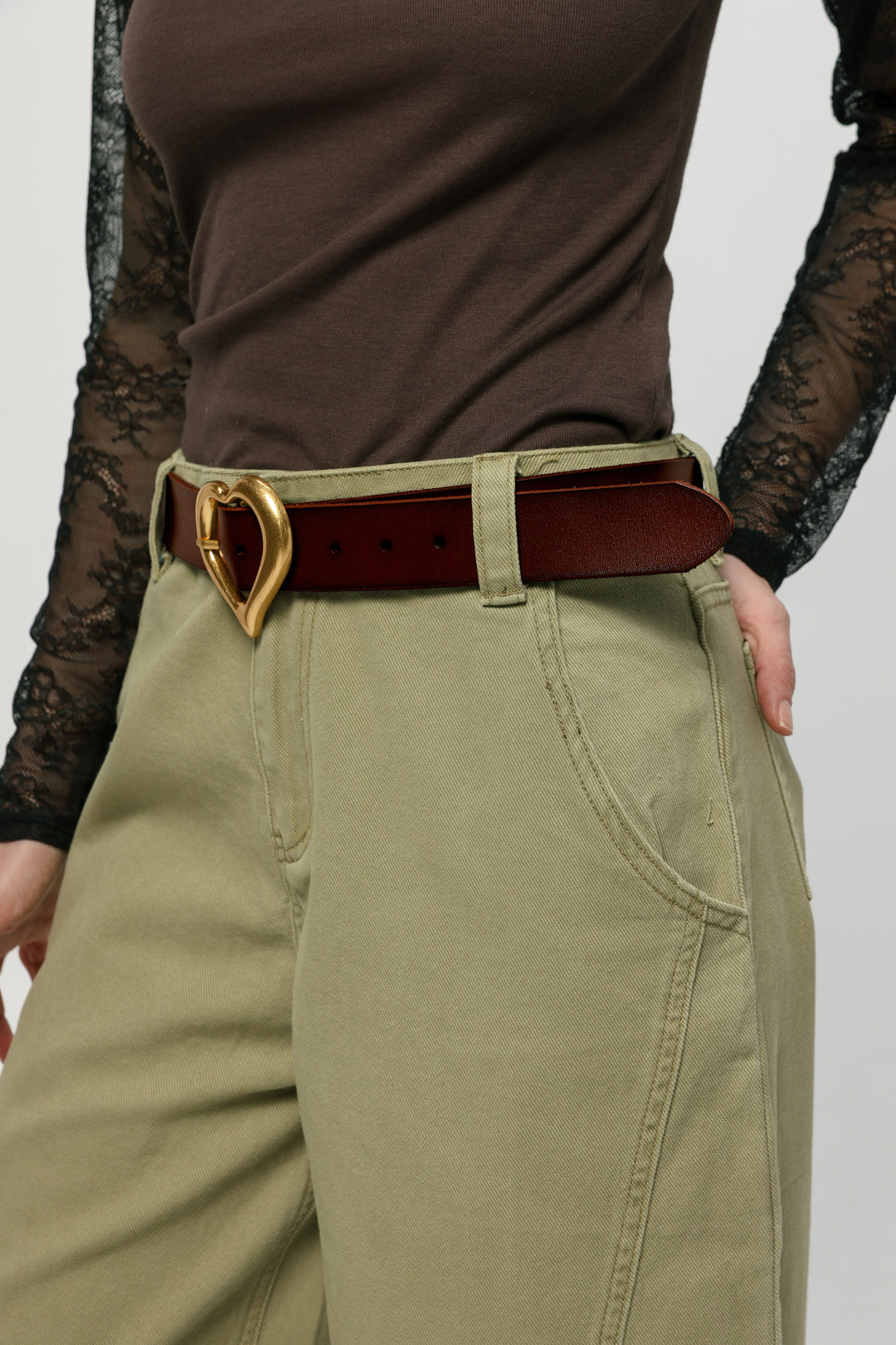 Heart Maroon Belt
