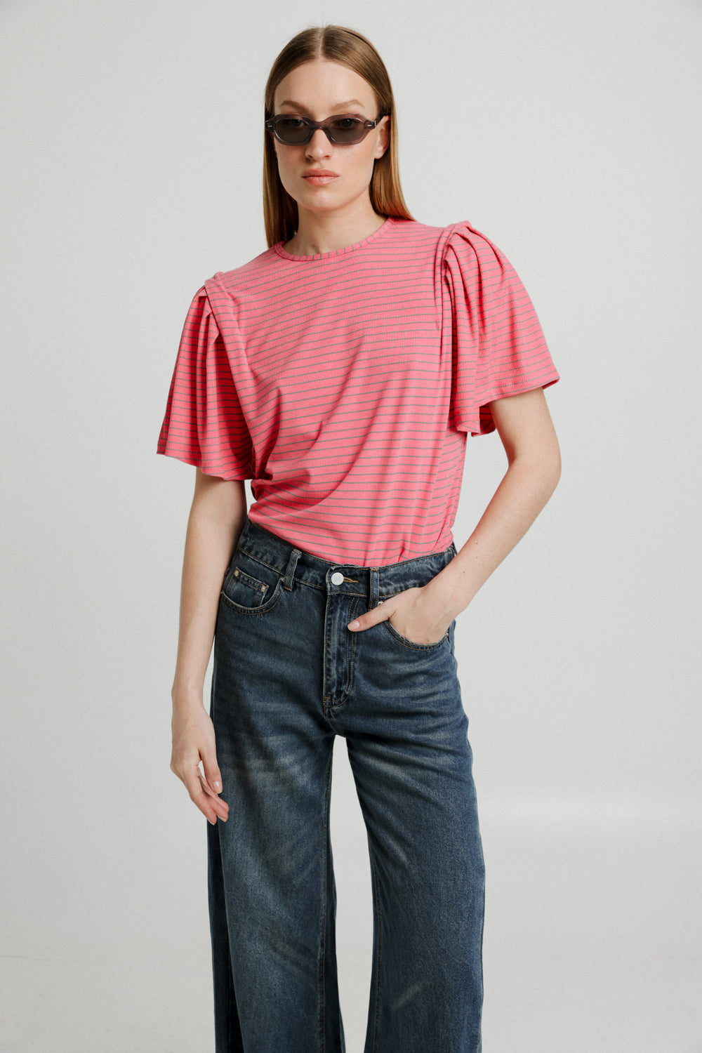 First Pink Striped T-Shirt