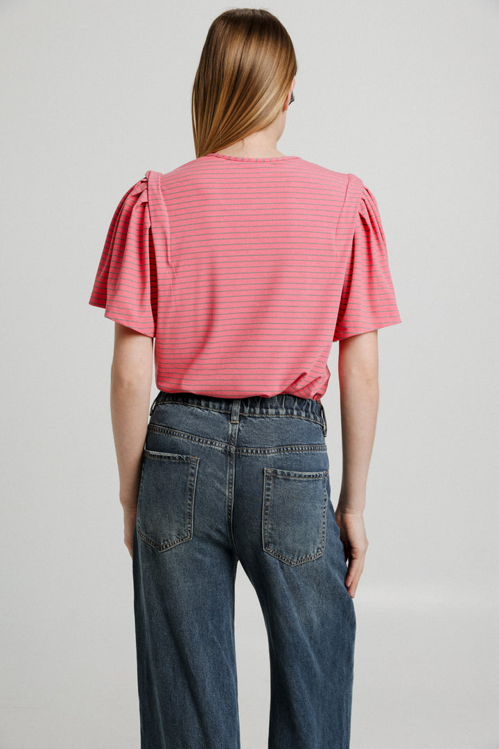 First Pink Striped T-Shirt