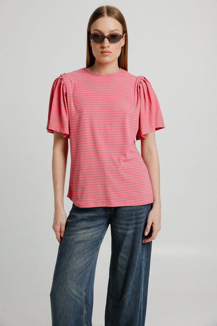 First Pink Striped T-Shirt