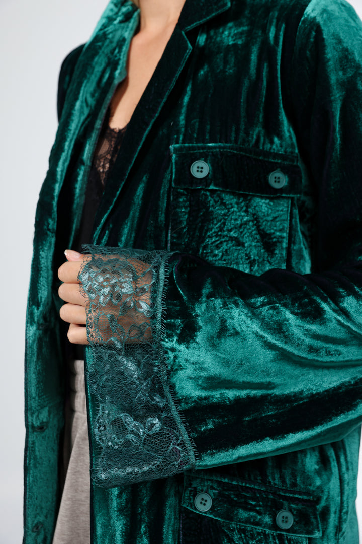 DNA Green Velvet Blazer