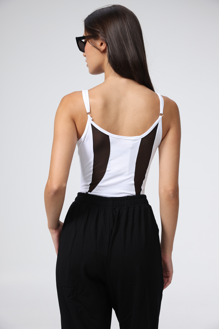 Combo White Mesh Bodysuit
