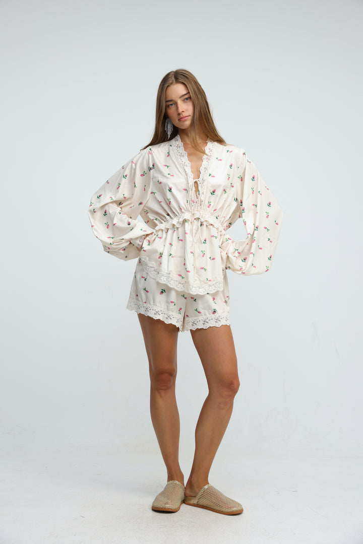 Rosewater Cream Shorts