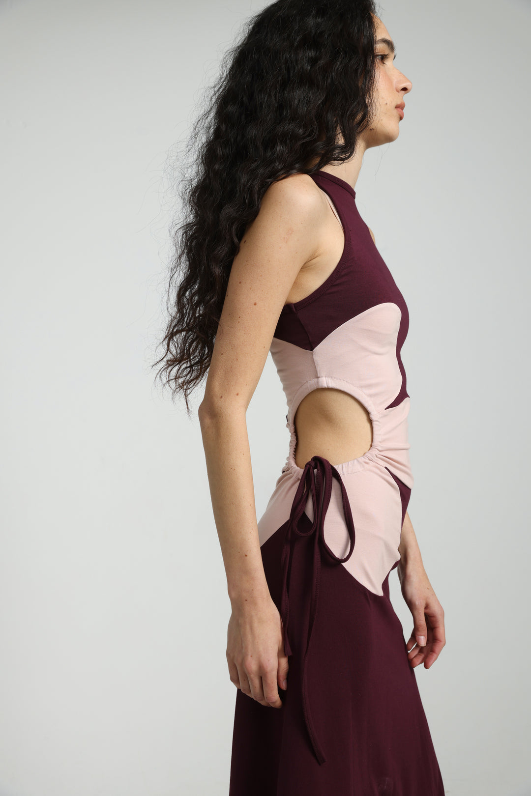 Winding Wine Dress