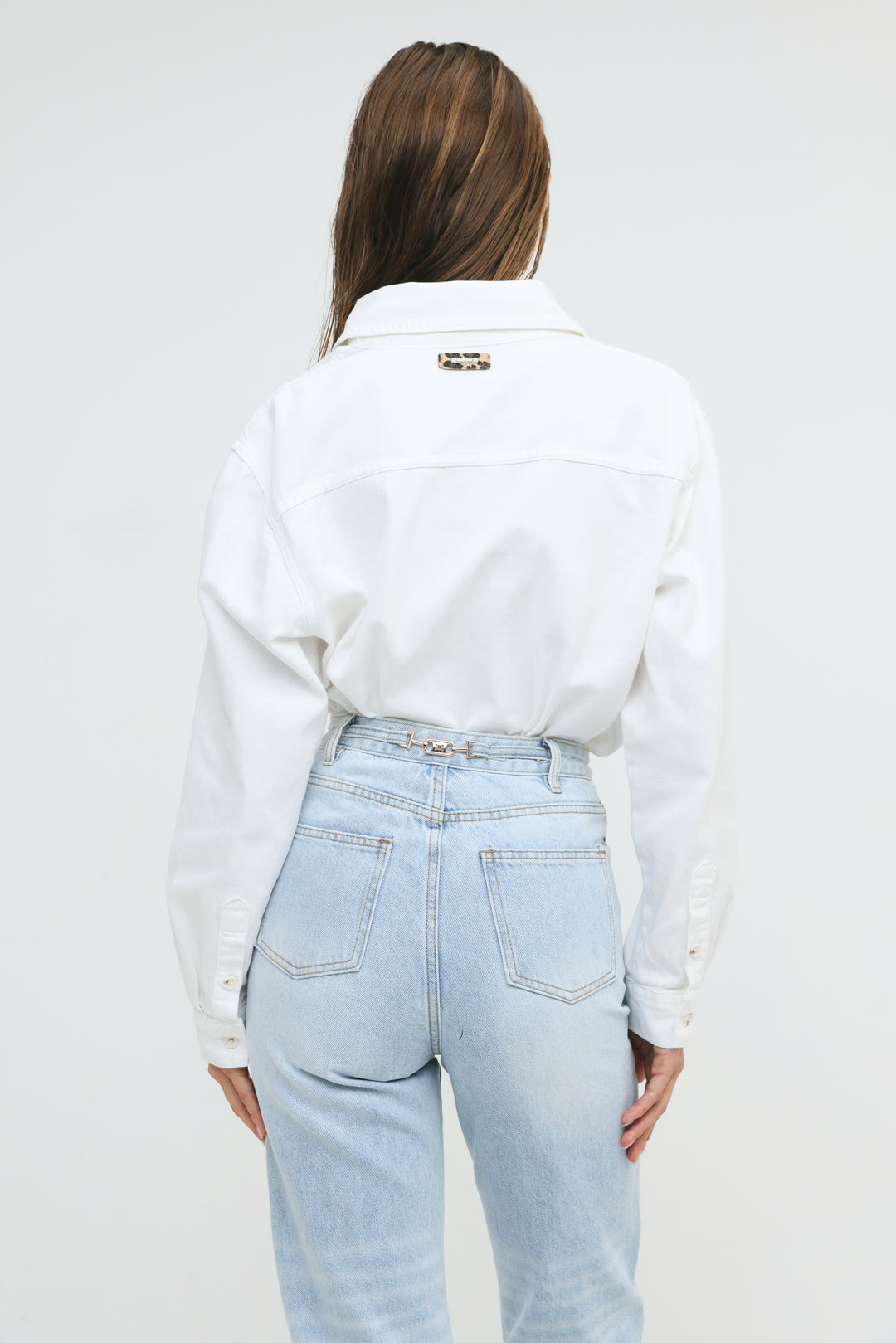 Leo Cream Denim Buttoned Shirt