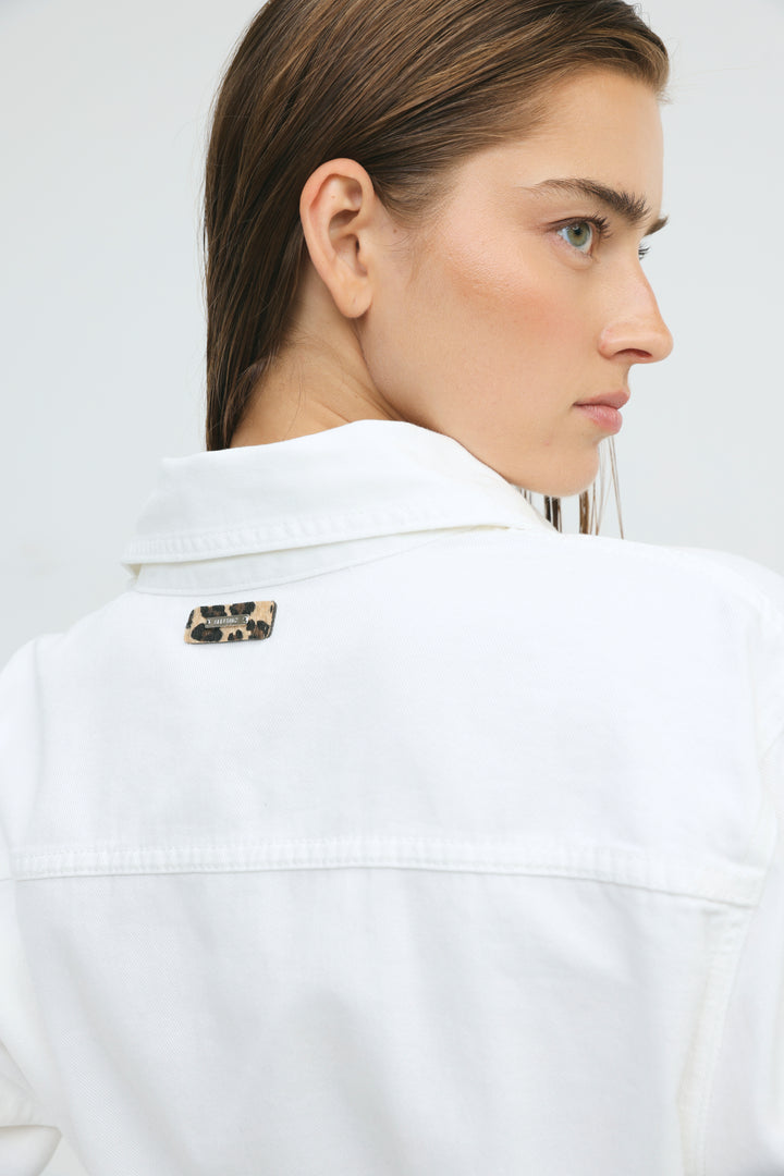 Leo Cream Denim Buttoned Shirt