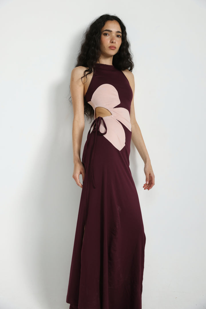 Winding Wine Dress