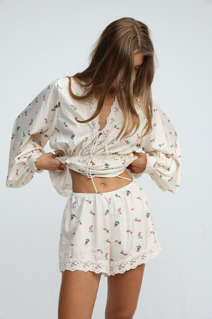 Rosewater Cream Shorts