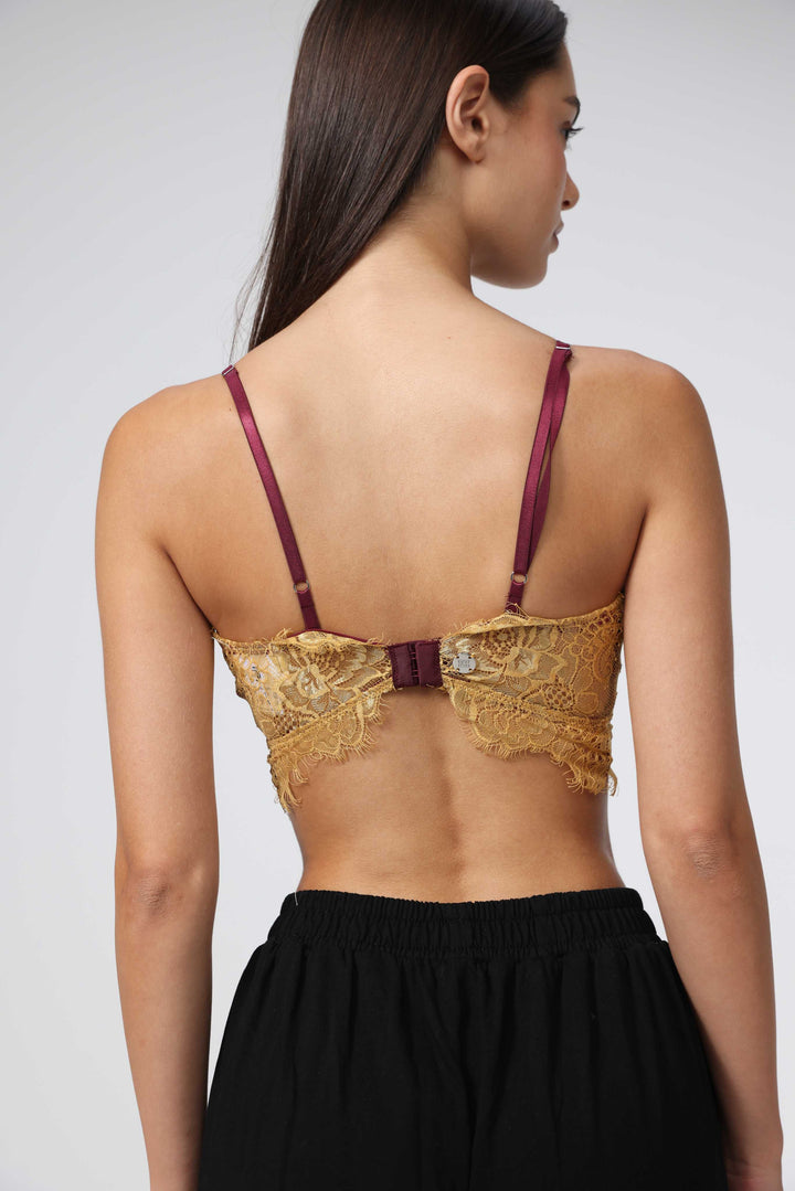 Matcha Wine/Gold Bralette