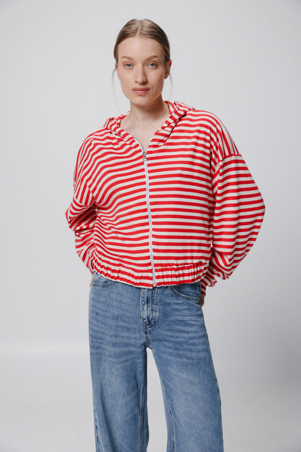 Soda Red Stripes Sweatshirt