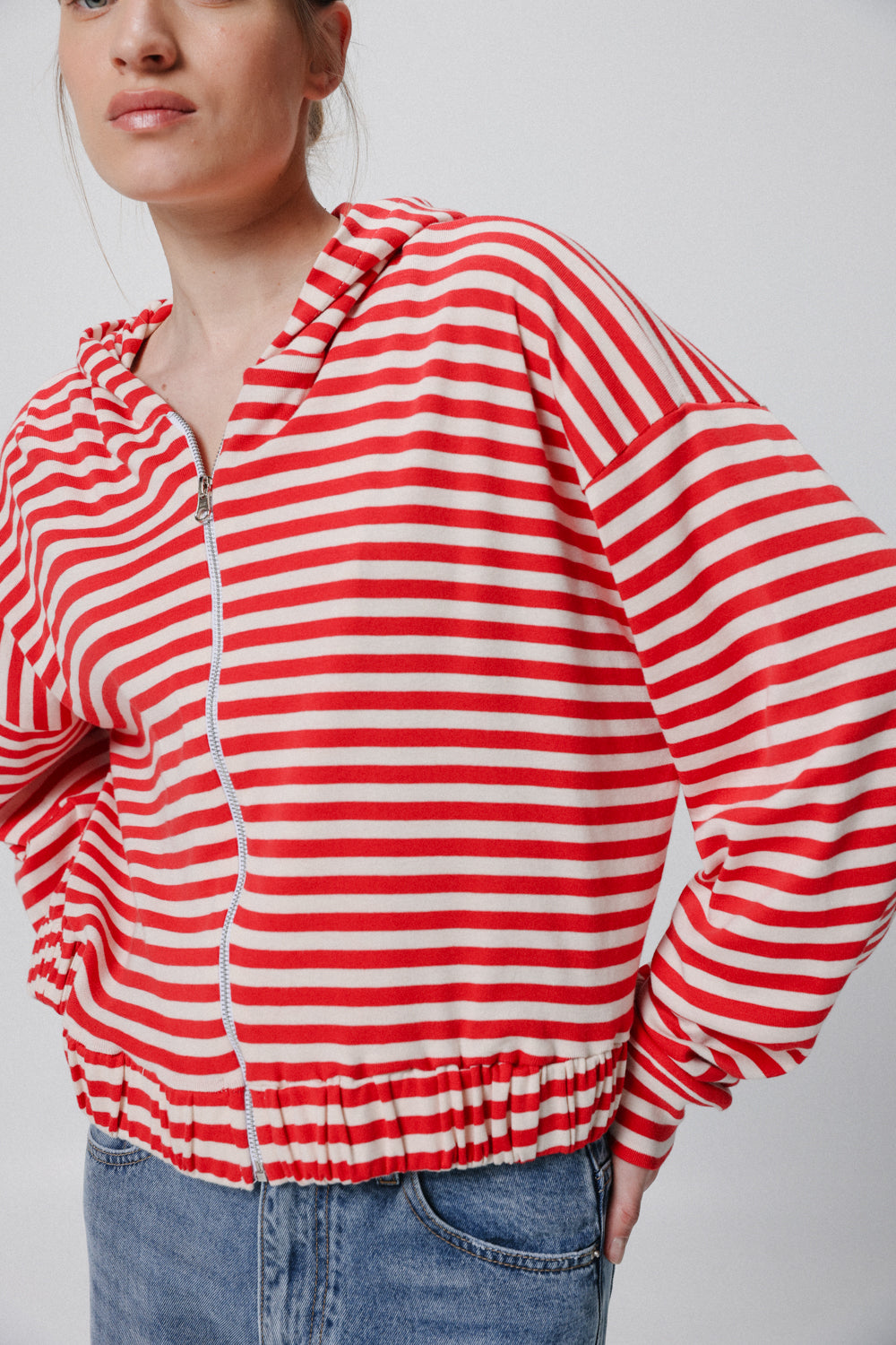 Soda Red Stripes Sweatshirt