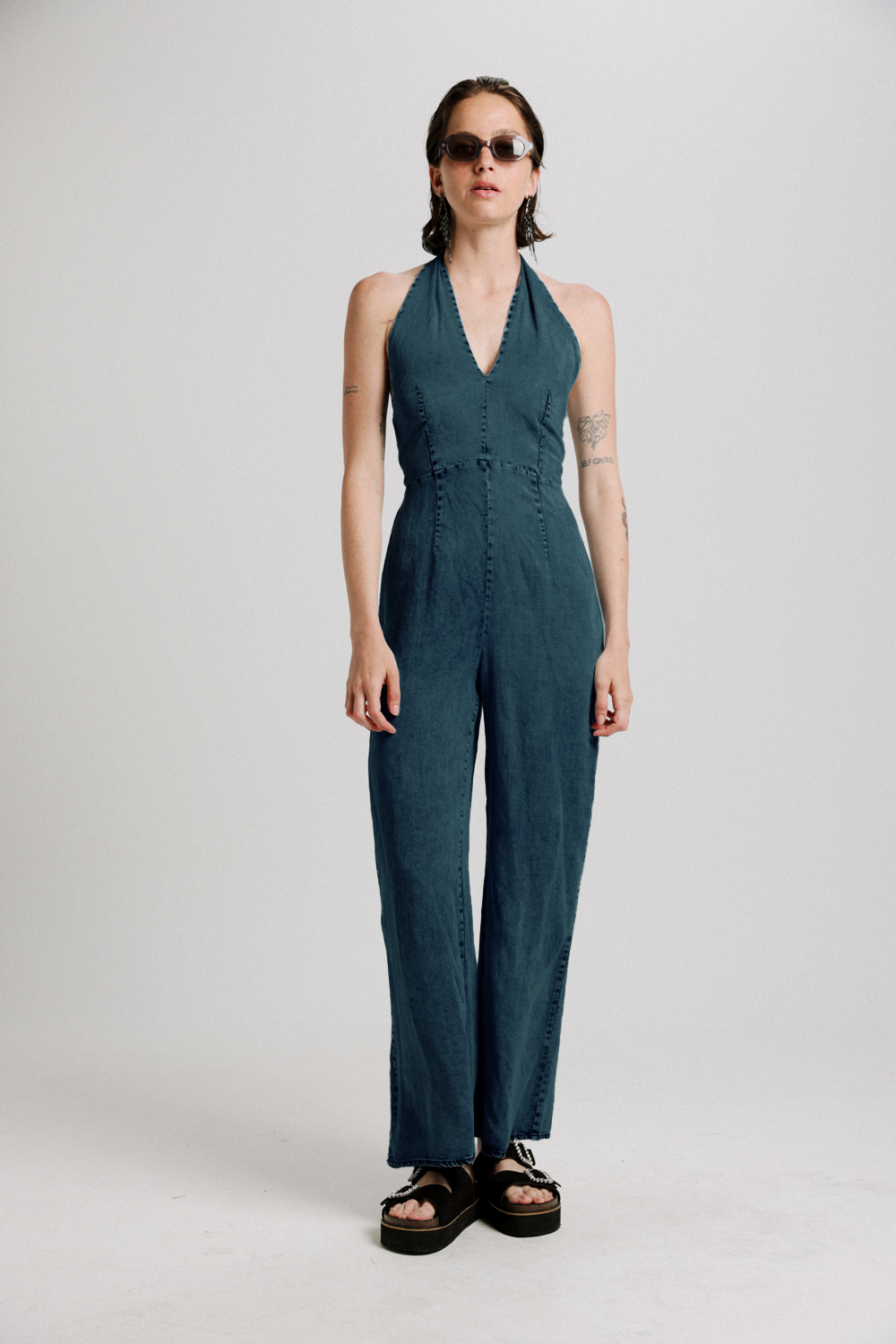 NY Dark Denim Jumpsuit