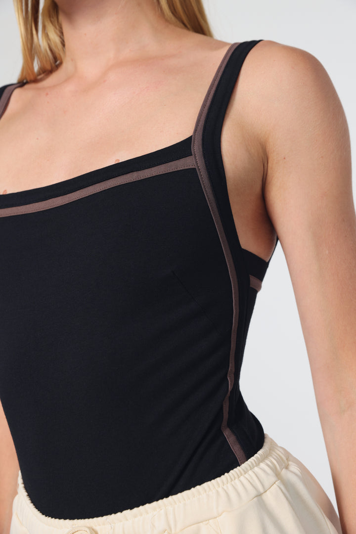 Computer Black/Brown Bodysuit