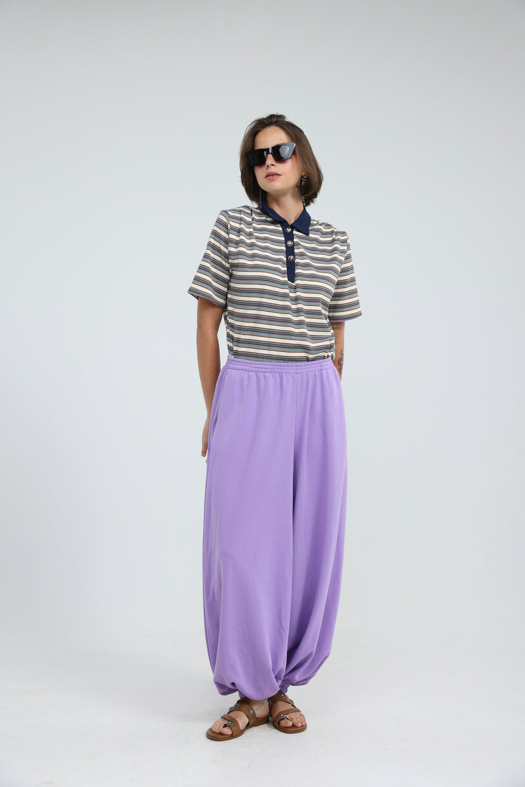 Forward Cream Striped Padded Polo