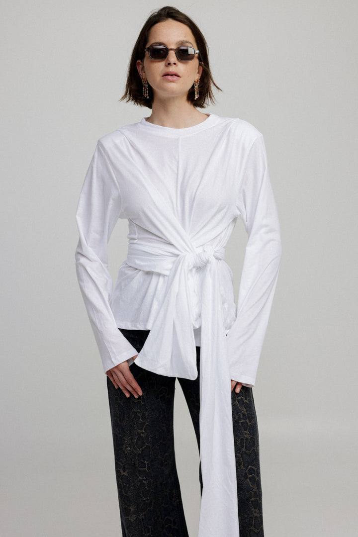 Secret White Wrap Shirt