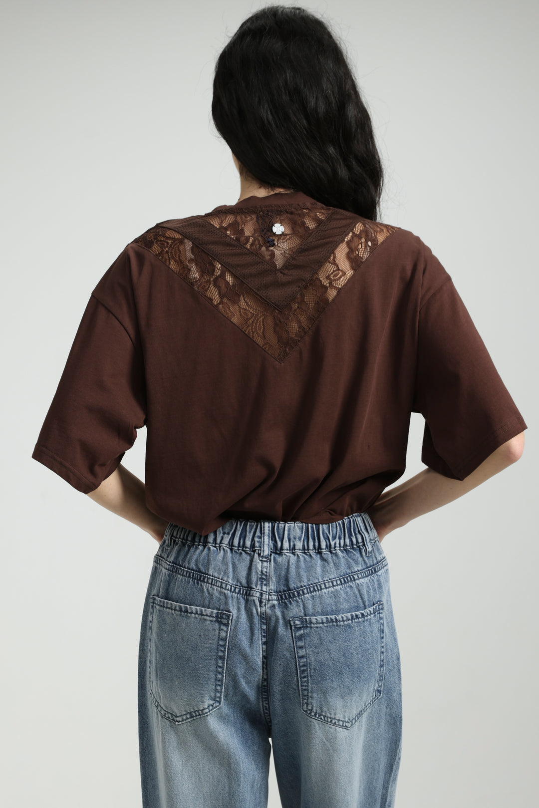 Lace Brown T-Shirt