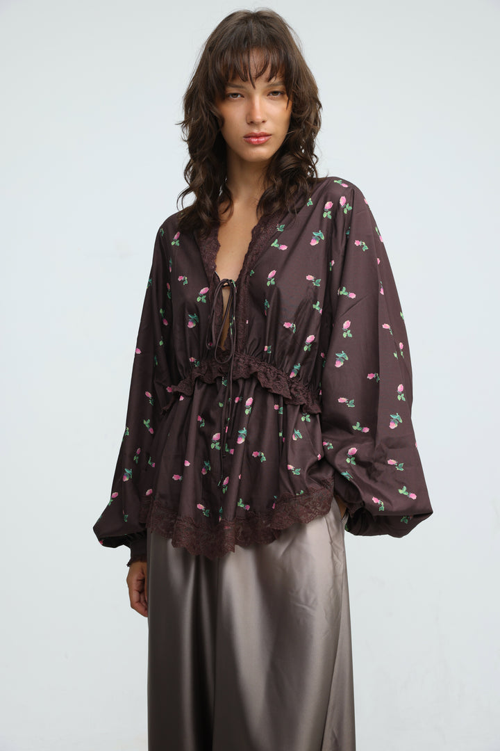 Rosewater Brown Blouse