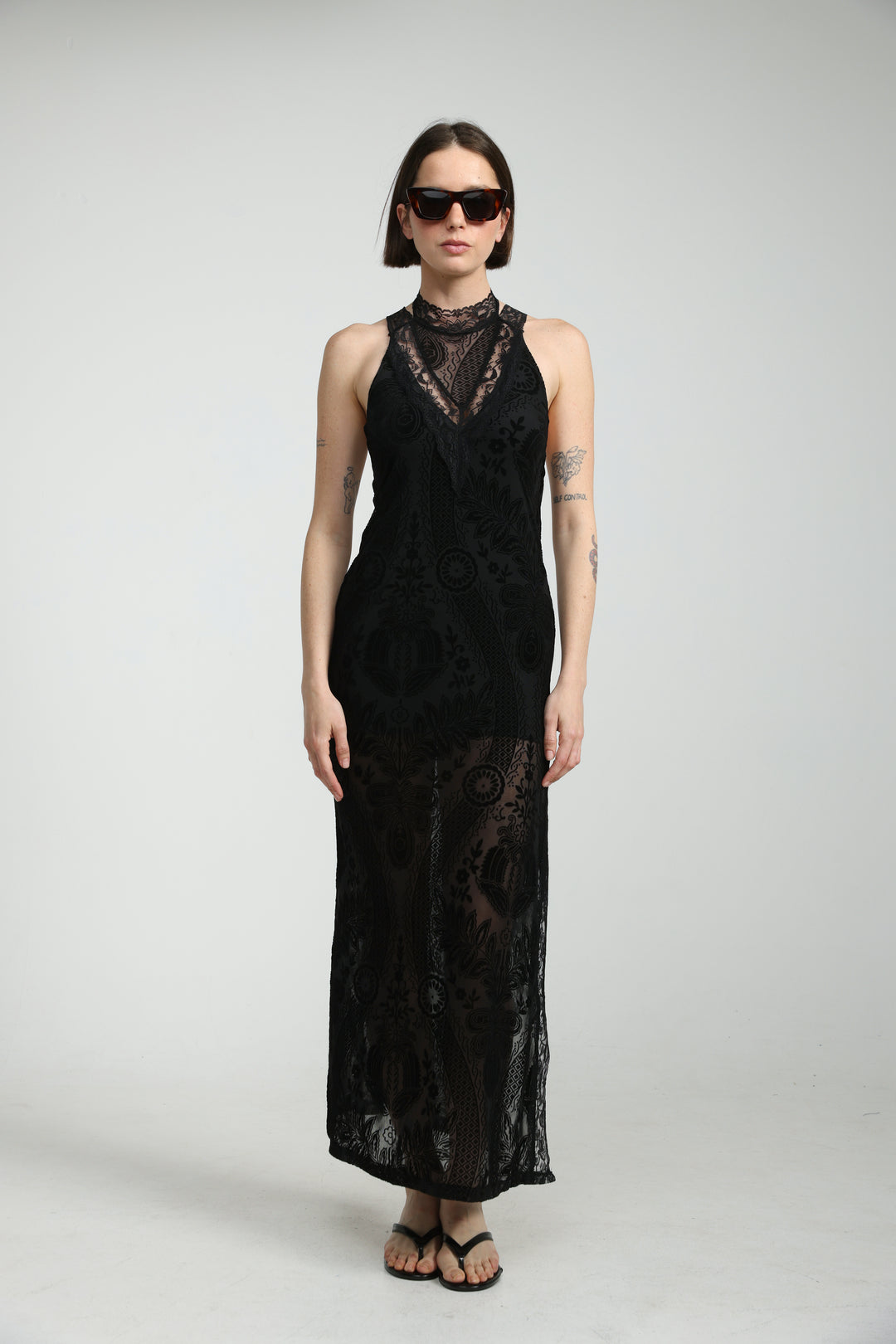 Velvet Burnout Black Dress SEESTARZ Velvet Burnout Black Dress SEESTARZ