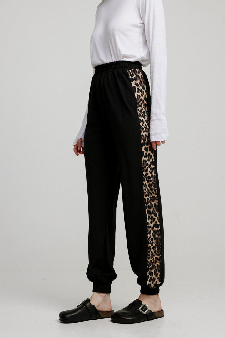 Black&Leopard Combo Joggers