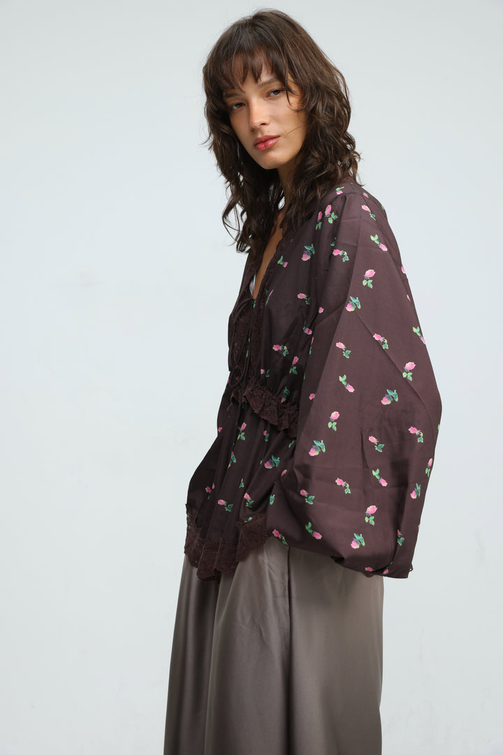 Rosewater Brown Blouse
