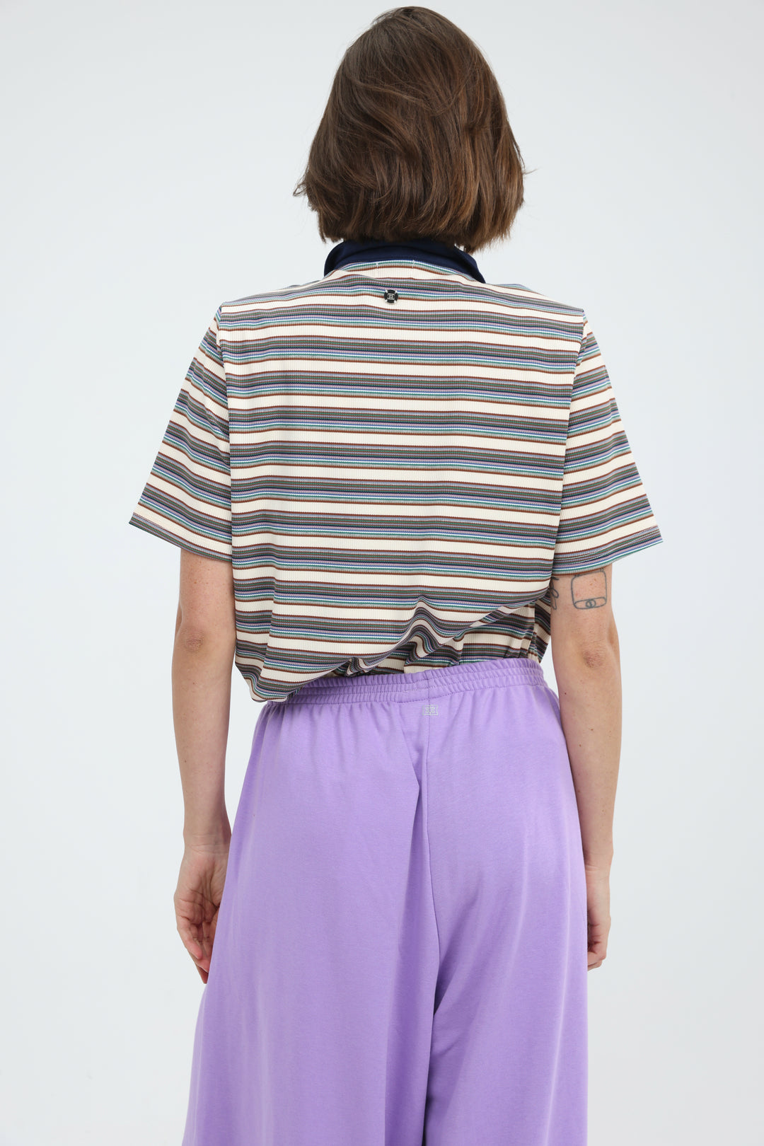 Forward Cream Striped Padded Polo