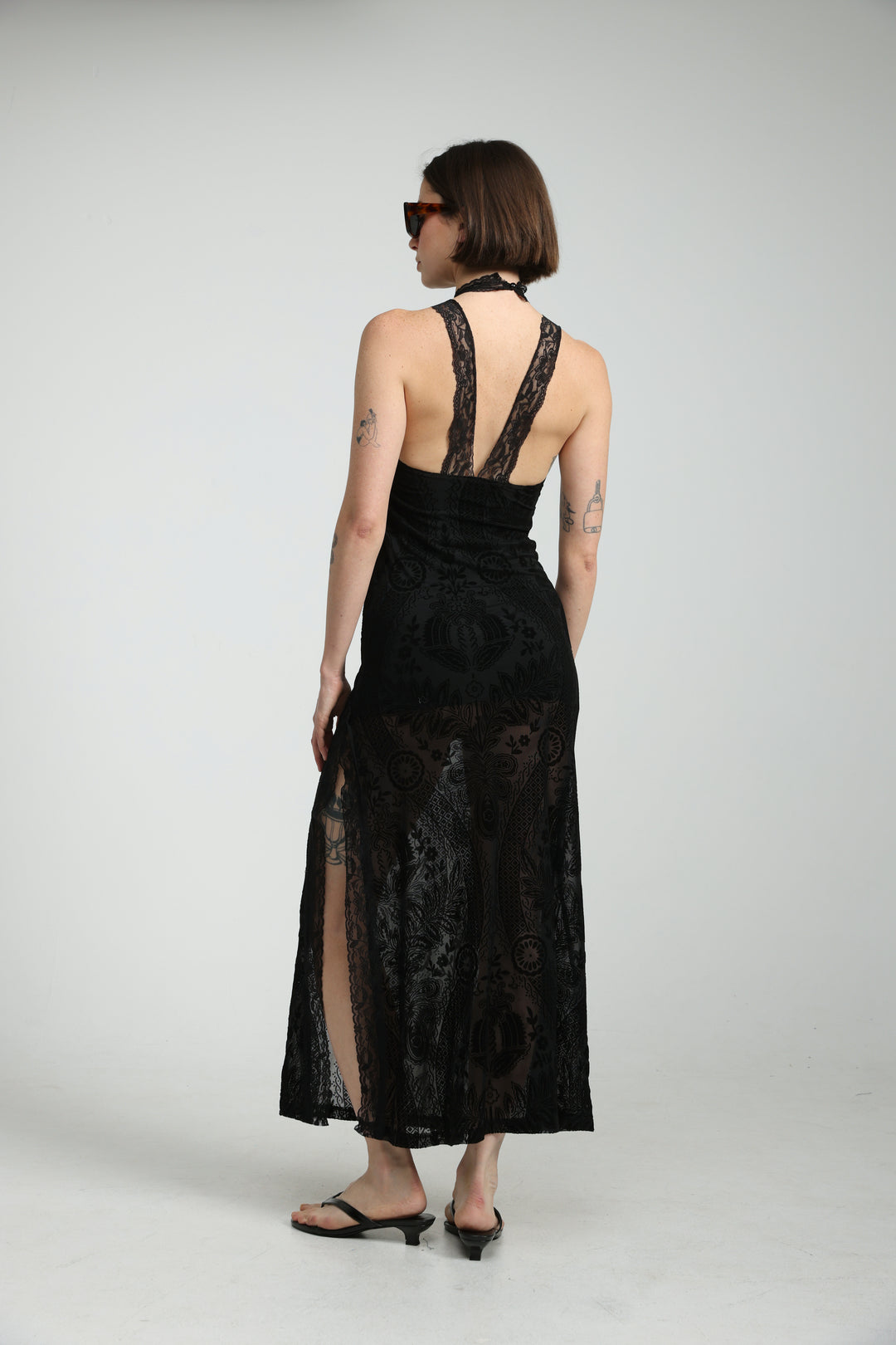 Velvet Burnout Black Dress SEESTARZ Velvet Burnout Black Dress SEESTARZ