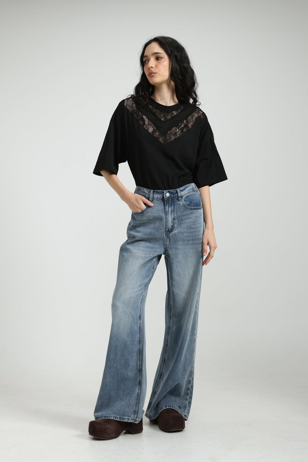Lace Black T-Shirt