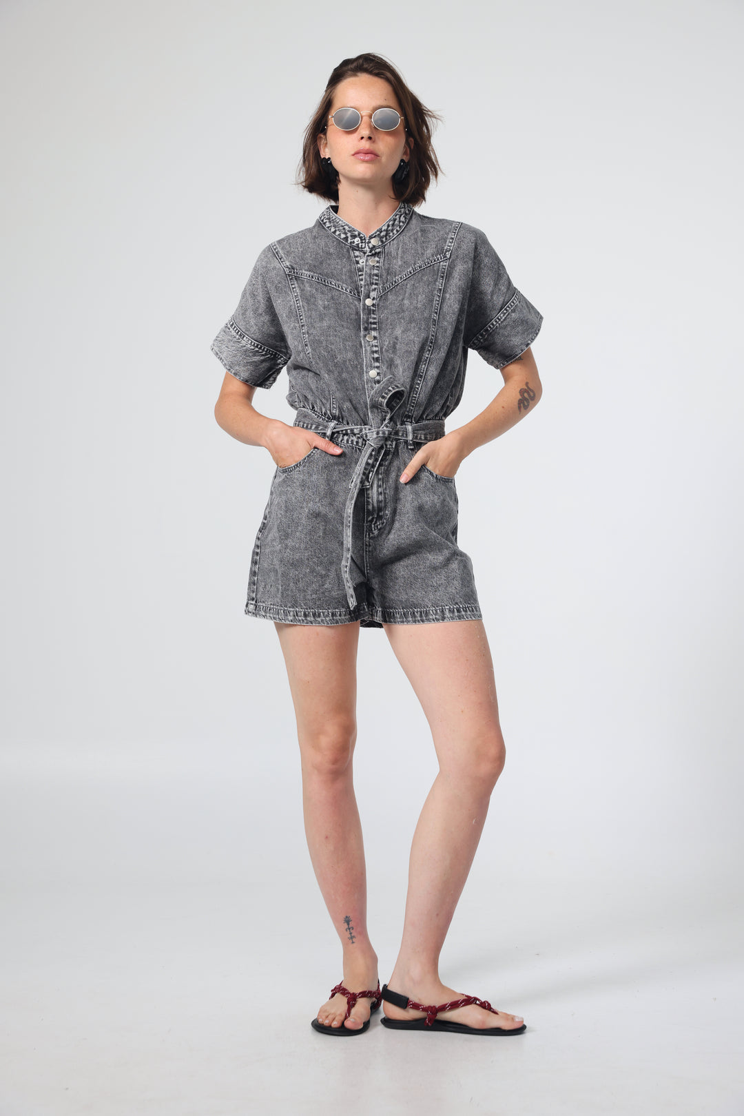 Star 805 Grey Denim Jumpsuit