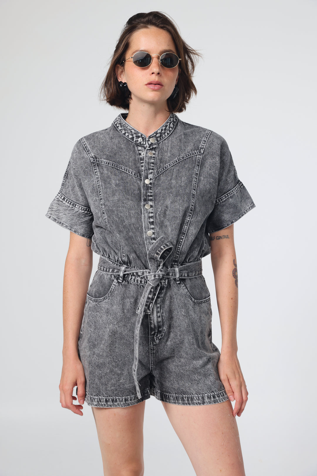Star 805 Grey Denim Jumpsuit