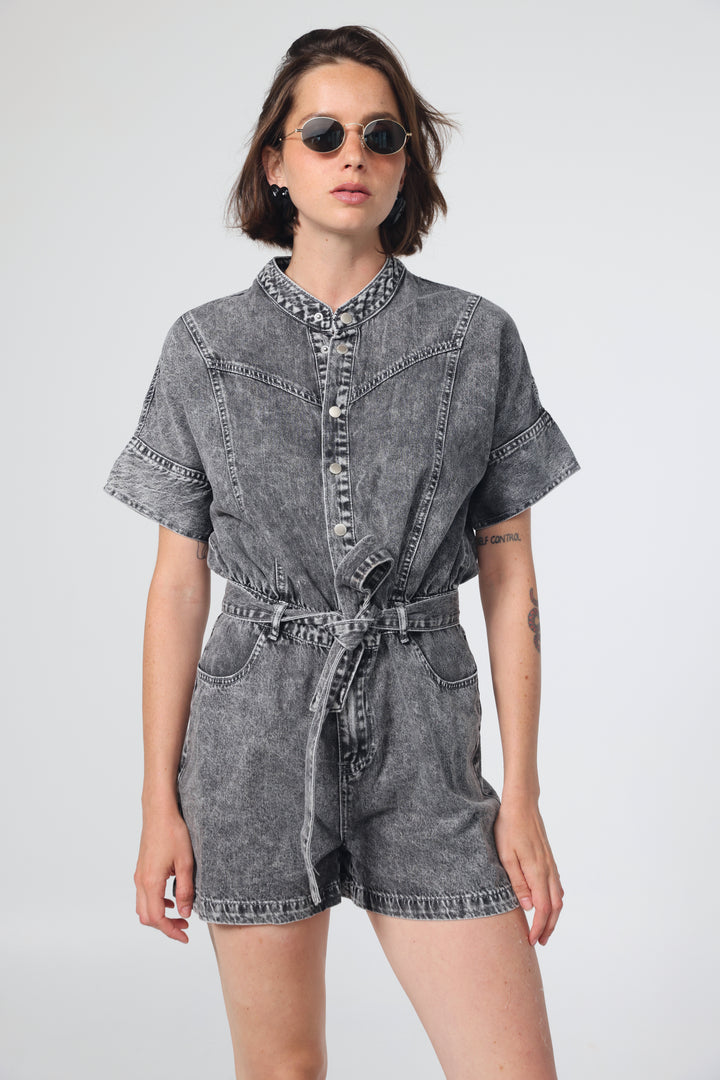 Star 805 Grey Denim Jumpsuit