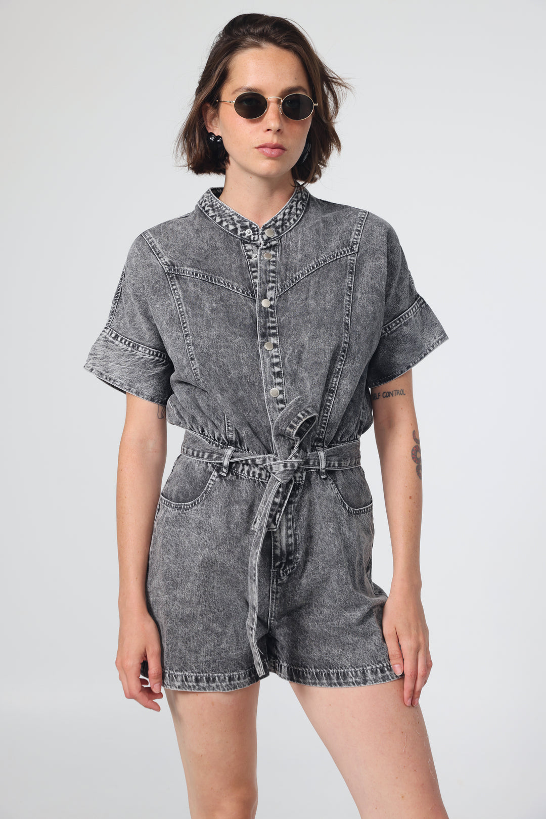 Star 805 Grey Denim Jumpsuit