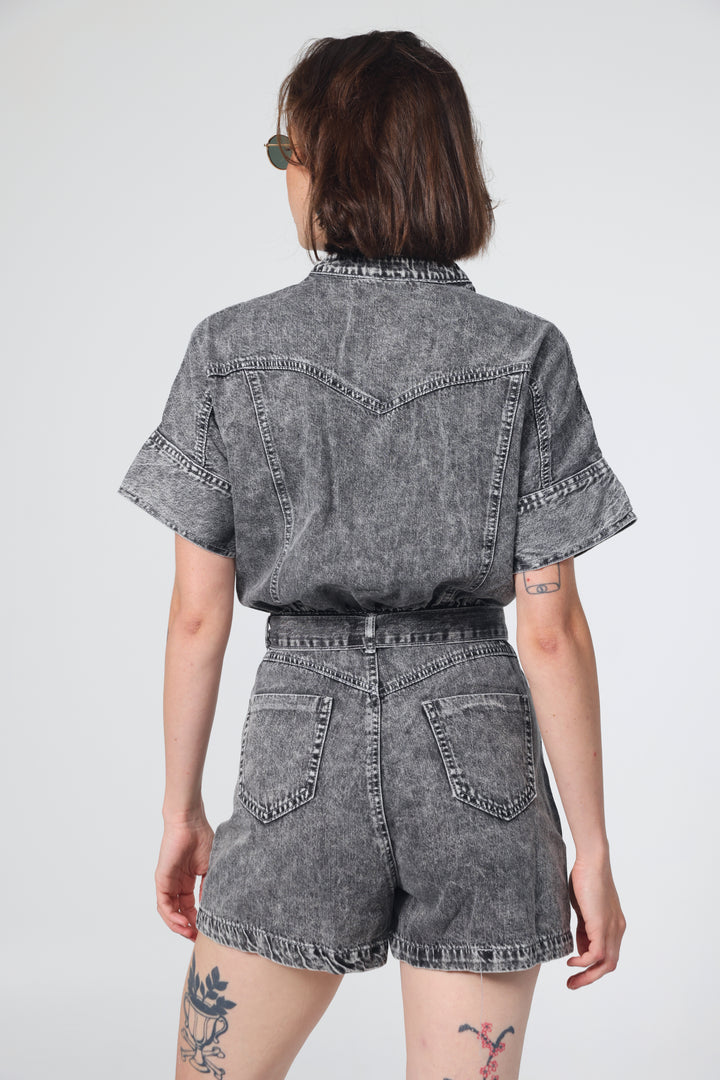 Star 805 Grey Denim Jumpsuit