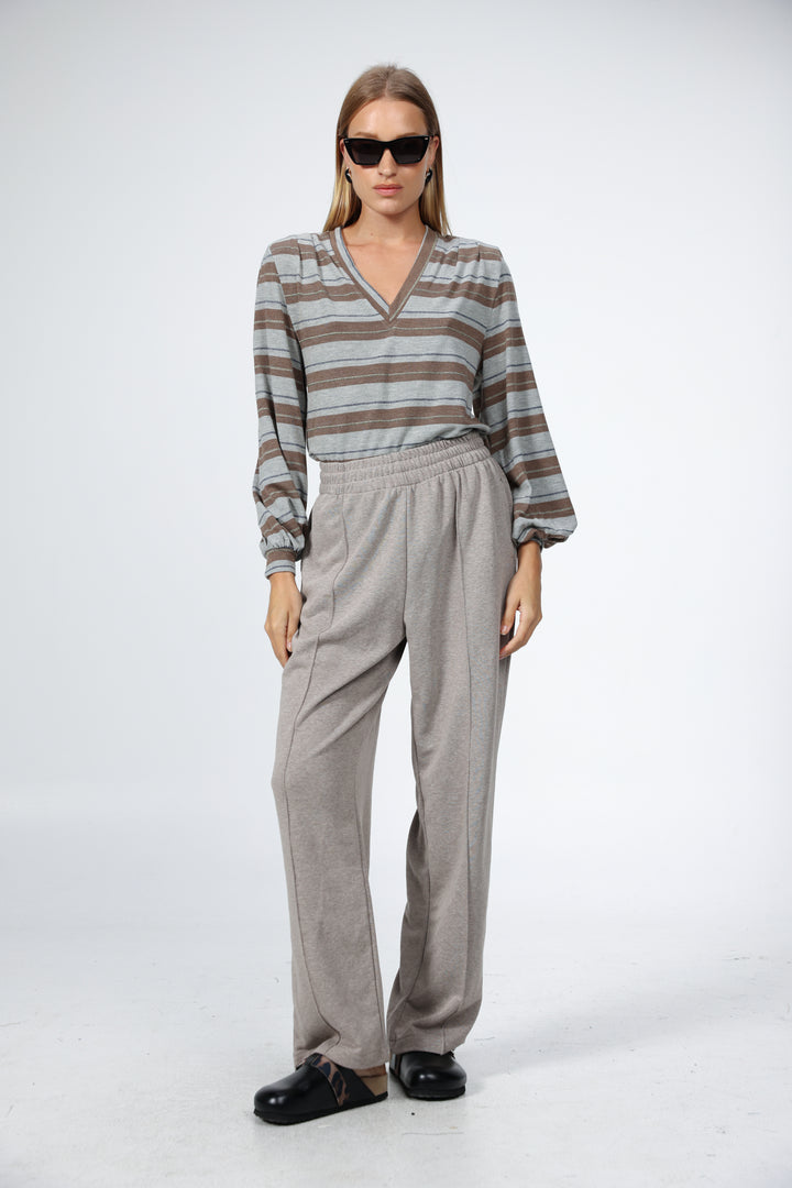 Vivoosh Grey Striped Shirt