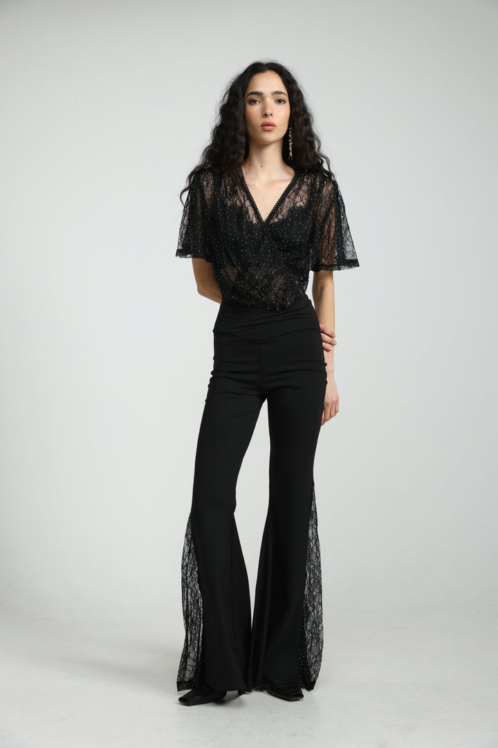 Flash Black Lace Bodysuit