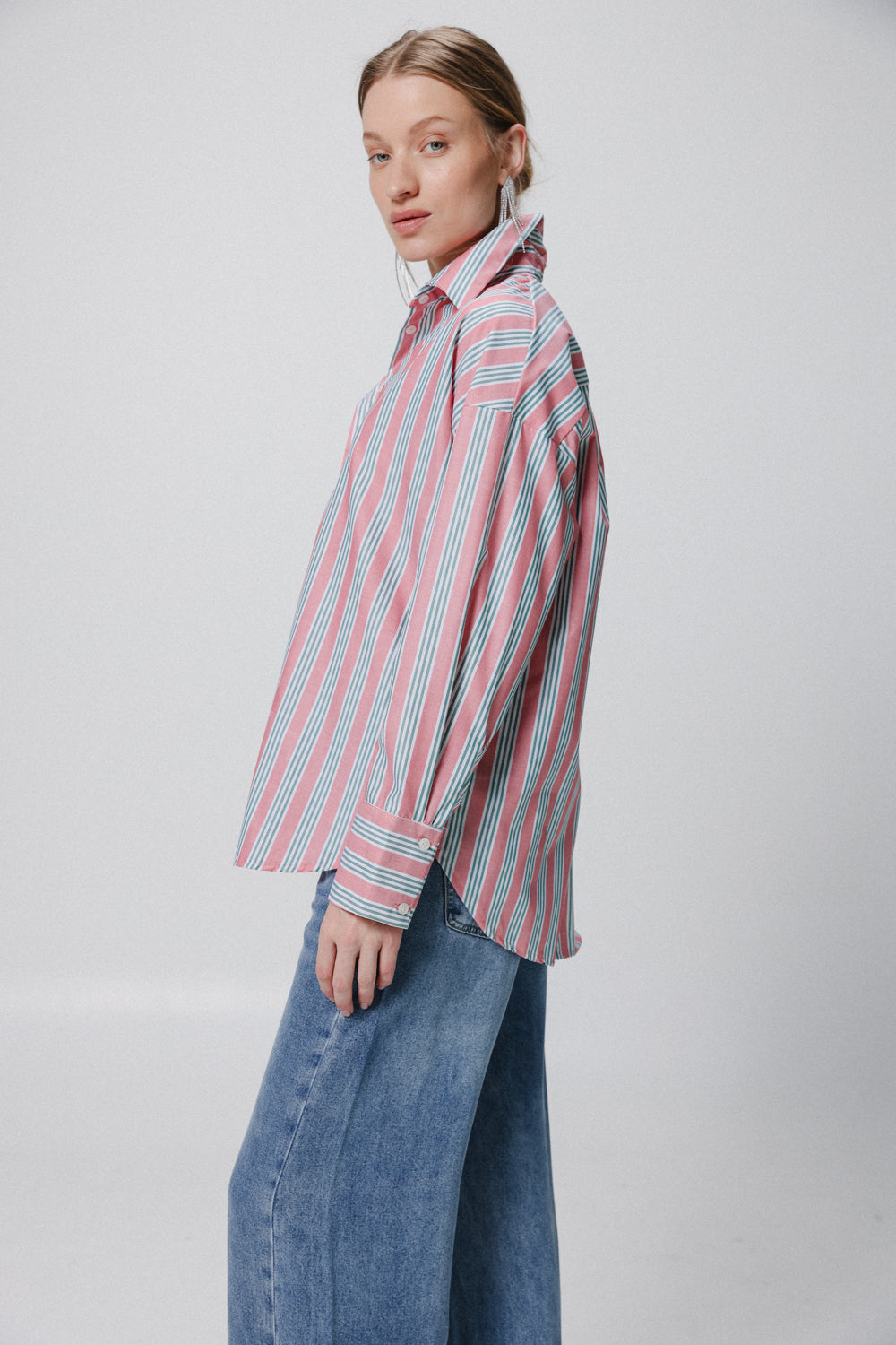 Stripes Red Buttoned Shirt