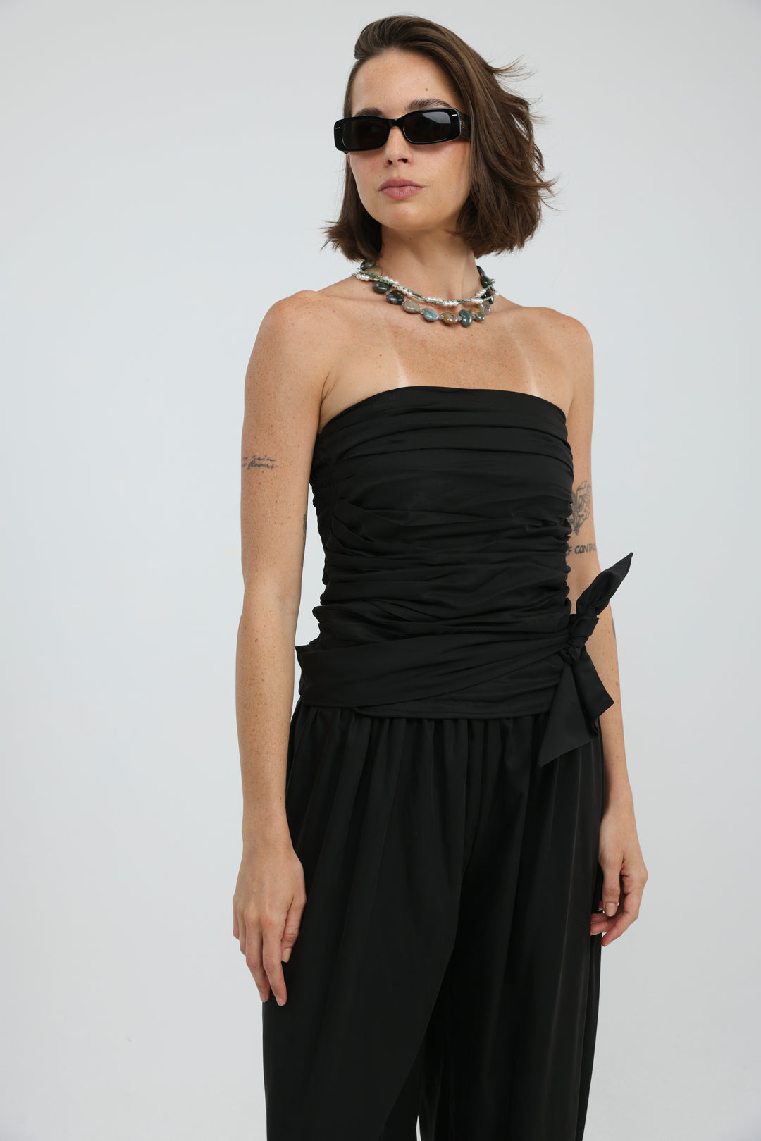 Oasis Black Strapless Top